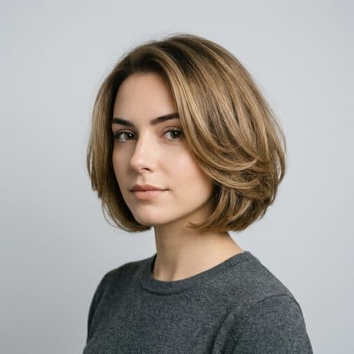 A woman with a chin-length Italian bob